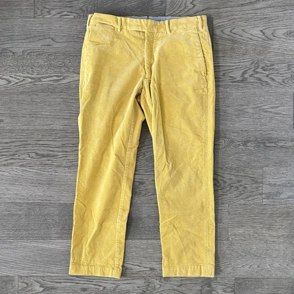 🌼POLO RAULPH LAUREN🌼 Men's Mustard Yellow Corduroy Pants, Size 32/30 - Picture 1 of 8